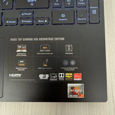 Игровой ноутбук Asus TUF Gaming Advantage A16 FA617NS / 16" (1920x1200) IPS / AMD Ryzen 7 7735HS (8 (16) ядер по 3.2 - 4.75 GHz) / 16 GB DDR5 / 512 GB SSD NVMe / AMD Radeon RX 7600S, 8 GB GDDR6, 128-bit / WebCam