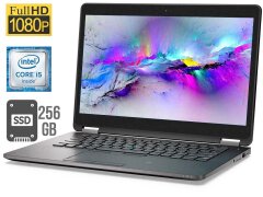 Ультрабук Dell Latitude E7470 / 14" (1920x1080) IPS / Intel Core i5-6300U (2 (4) ядра по 2.4 - 3.0 GHz) / 8 GB DDR4 / 256 GB SSD / Intel HD Graphics 520 / WebCam / HDMI / miniDP / Windows 10 ліцензія