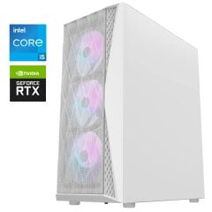 Игровой ПК DarkFlash DK352 White Tower / Intel Core i5-11400F (6 (12) ядер по 2.6 - 4.4 GHz) / 32 GB DDR4 / 1000 GB SSD M.2 / nVidia GeForce RTX 3070, 8 GB GDDR6, 256-bit / 850W