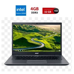 Ноутбук Б-класс Acer ChromeBook 14 G4 / 14" (1920x1080) TN / Intel Celeron N2940 (4 ядра по 1.83 - 2.25 GHz) / 4 GB DDR3 / 32 GB SSD / Intel HD Graphics / WebCam / ChromeOS