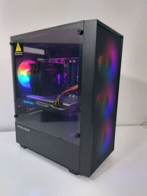 Комп'ютер ProLogix E107 Tempered Glass Black Tower / Intel Core i7-4770 (4 (8) ядра по 3.4 - 3.9 GHz) / 16 GB DDR3 / 500 GB SSD + 1000 GB HDD / AMD Radeon RX 570, 8 GB GDDR5, 256-bit / 380W