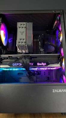 Ігровий ПК Zalman N4 Tower NEW / AMD Ryzen 5 5600 NEW (6 (12) ядер по 3.5 - 4.4 GHz) / 32 GB DDR4 NEW / 500 GB SSD NEW / nVidia GeForce RTX 3070 Ti GameRock OC, 8 GB GDDR6X, 256-bit / 750W NEW