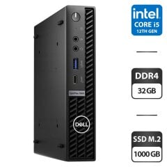 Неттоп Dell OptiPlex 7000 Micro USFF / Intel Core i5-12500T (6 (12) ядер по 2.0 - 4.4 GHz) / 32 GB DDR4 / 1000 GB SSD M.2 / Intel UHD Graphics 770 / Блок живлення