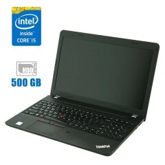Ноутбук Lenovo ThinkPad E560 / 15.6" (1366x768) TN / Intel Core i5-6200U (2 (4) ядра по 2.3 - 2.8 GHz) / 8 GB DDR3 / 500 GB HDD / Intel HD Graphics 520 / WebCam / HDMI