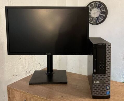 Комплект ПК: Dell OptiPlex 3020 SFF / Intel Core i3-4130 (2 (4) ядра по 3.4 GHz) / 16 GB DDR3 / 480 GB SSD / Intel HD Graphics 4400 + Монітор Samsung NC241 / 24" (1920x1080) TN / VGA + Клавіатура та миша