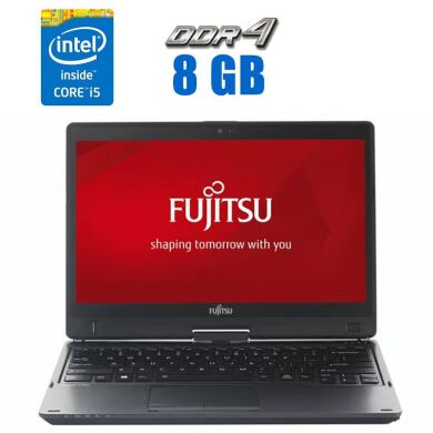 Ноутбук-трансформер Fujitsu Lifebook T939 / 13.3" (1366x768) TN Touch / Intel Core i5-8265U (4 (8) ядра по 1.6 - 3.9 GHz) / 16 GB DDR4 / 240 GB SSD / Intel UHD Graphics 620 / WebCam