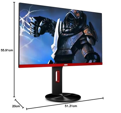 Монитор AOC G2590PX / 25" (1920x1080) IPS / 2x HDMI, 1x DP, 1x VGA, 2x Audio, 5x USB 3.0 / 2x 2W / VESA 100x100 / Pivot