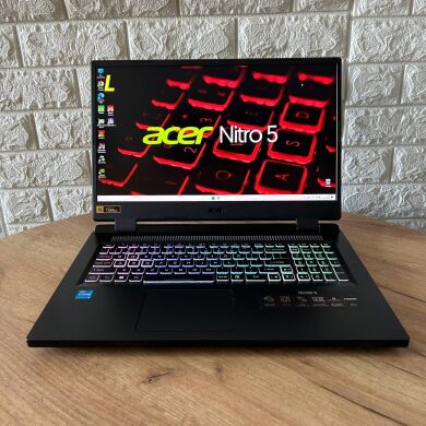 Игровой ноутбук Acer Nitro 5 AN517-55 / 17.3" (1920x1080) IPS / Intel Core i5-12500H (12 (16) ядер по 2.5 - 4.5 GHz) / 16 GB DDR4 / 512 GB SSD / nVidia GeForce RTX 3050, 4 GB GDDR5, 128-bit / WebCam