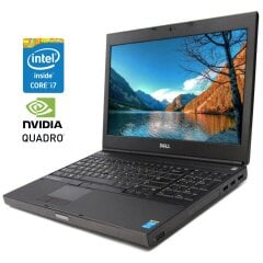 Мобильная рабочая станция Dell Precision M4800 / 15.6" (1920x1080) TN / Intel Core i7-4800MQ (4 (8) ядра по 2.7 - 3.7 GHz) / 8 GB DDR3 / 256 GB SSD / nVidia Quadro K1100M, 2 GB GDDR5, 128-bit / DVD-ROM / WebCam