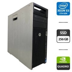Робоча станція Б-клас HP Z620 Workstation Tower / Intel Xeon E5-2670 v2 (10 (20) ядер по 2.5 - 3.3 GHz) / 32 GB DDR3 / 256 GB SSD / nVidia Quadro M2000, 4 GB GDDR5, 128-bit / DVD-ROM