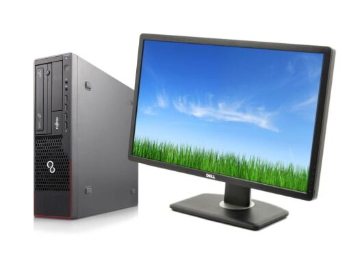 Комплект ПК: Fujitsu Esprimo E700 E85+ SFF / Intel Core i5-2400 (4 ядра по 3.1 - 3.4 GHz) / 8 GB DDR3 / 500 GB HDD / Intel HD Graphics 2000 / DVD-ROM + Монитор Dell P2412Hb / 24" (1920x1080) TN / 1x DVI, 1x VGA, 3x USB 2.0 Комплект ПК: Fujitsu Esprimo E700 E85+ SFF / Intel Core i5-2400 (4 ядра по 3.1 - 3.4 GHz) / 8 GB DDR3 / 500 GB HDD / Intel HD Graphics 2000 / DVD-ROM + Монитор Dell P2412Hb / 24" (1920x1080) TN / 1x DVI, 1x VGA, 3x USB 2.0