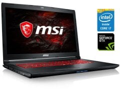 Игровой ноутбук MSI GL72M 7REX / 17.3" (1920x1080) TN / Intel Core i7-7700HQ (4 (8) ядра по 2.8 - 3.8 GHz) / 16 GB DDR4 / 256 GB SSD / nVidia GeForce GTX 1050 Ti, 4 GB GDDR5, 128-bit / WebCam / Win 10 Home