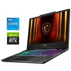 Новий ігровий ноутбук MSI Cyborg 15 B13WEKG / 15.6" (1920x1080) IPS / Intel Core i5-13420H (8 (12) ядер по 2.1 - 4.6 GHz) / 24 GB DDR5 / 512 GB SSD M.2 / nVidia GeForce RTX 5050, 8 GB GDDR7, 128-bit / WebCam