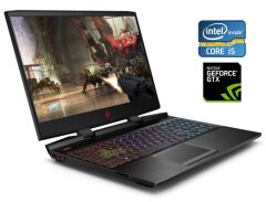 Игровой ноутбук HP Omen 15-dc1092tx / 15.6" (1920x1080) IPS / Intel Core i5-9300H (4 (8) ядра по 2.4 - 4.1 GHz) / 16 GB DDR4 / 256 GB SSD + 500 GB HDD / nVidia GeForce GTX 1650, 4 GB GDDR6, 128-bit / WebCam
