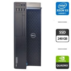 Рабочая станция Dell Precision 5810 Workstation Tower / Intel Xeon E5-2697 v3 (14 (28) ядер по 2.6 - 3.5 GHz) / 32 GB DDR4 / 240 GB SSD / nVidia Quadro P1000, 4 GB GDDR5, 128-bit