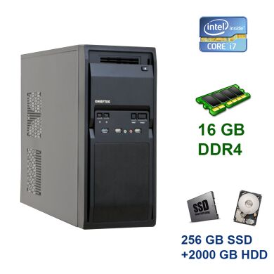 Chieftec Tower / Intel Core i7-7700 (4 (8) ядра по 3.6 - 4.2 GHz) / 16 GB DDR4 / 256 GB SSD+2000 GB HDD / nVidia GeForce GTX 1080 Ti, 11 GB GDDR5X, 352-bit / 600W Chieftec Tower / Intel Core i7-7700 (4 (8) ядра по 3.6 - 4.2 GHz) / 16 GB DDR4 / 256 GB SSD+2000 GB HDD / nVidia GeForce GTX 1080 Ti, 11 GB GDDR5X, 352-bit / 600W