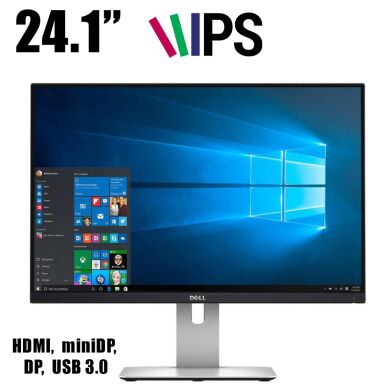 Монитор (Б-класс) Dell UltraSharp U2415 / 24.1" (1920x1200) (16:10) IPS / HDMI, DisplayPort