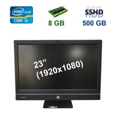 HP Pro One 800 G1 / 23" (1920х1080) IPS LED / Intel Core i3-4130 (2 (4) ядра по 3.4 GHz) / 8 GB DDR3 / 500 GB HDD / WebCam 720p / Win10 License / нога SM11N 
