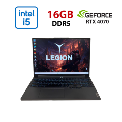 Ігровий ноутбук Б-клас Lenovo Legion 5 16IRX9 / 16" (2560x1600) IPS / Intel Core i7-14700HX (20 (28) ядра по 1.5 - 5.5 GHz) / 16 GB DDR5 / 512 GB SSD NVMe / nVidia GeForce RTX 4070, 8 GB GDDR6, 128-bit / WebCam