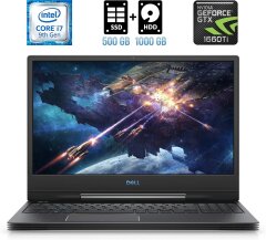 Игровой ноутбук Dell G7 7590 / 15.6" (1920x1080) IPS / Intel Core i7-9750H (6 (12) ядер по 2.6 - 4.5 GHz) / 16 GB DDR4 / 500 GB SSD + 1000 GB HDD / nVidia GeForce GTX 1660 Ti Max-Q, 6 GB GDDR6, 192-bit / WebCam / USB 3.1 / HDMI