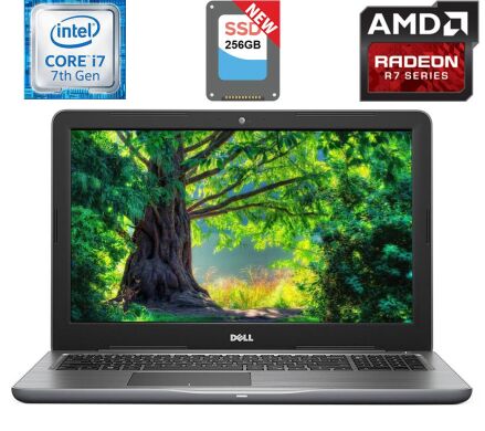 Игровой ноутбук Dell Inspiron 15 5567 / 15.6" (1920x1080) TN / Intel Core i7-7500U (2 (4) ядра по 2.7 - 3.5 GHz) / 8 GB DDR4 / 256 GB SSD NEW / AMD Radeon R7 M445, 4GB GDDR5, 64-bit / WebCam / HDMI Игровой ноутбук Dell Inspiron 15 5567 / 15.6" (1920x1080) TN / Intel Core i7-7500U (2 (4) ядра по 2.7 - 3.5 GHz) / 8 GB DDR4 / 256 GB SSD NEW / AMD Radeon R7 M445, 4GB GDDR5, 64-bit / WebCam / HDMI