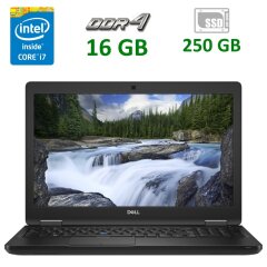 Игровой ноутбук Dell Latitude 5591 Black / 15.6" (1920x1080) IPS / Intel Core i7-8850H (6 (12) ядер по 2.6 - 4.3 GHz) / 16 GB DDR4 / 250 GB SSD / nVidia GeForce MX130, 2GB DDR5, 64-bit / WebCam 