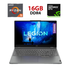 Ігровий ноутбук Lenovo Legion 5 / 15.6" (1920x1080) IPS / AMD Ryzen 5 6600H (6 (12) ядер по 3.3 - 4.5 GHz) / 16 GB DDR4 / 512 GB SSD / nVidia GeForce RTX 3050Ti, 4 GB GDDR6, 128-bit / WebCam