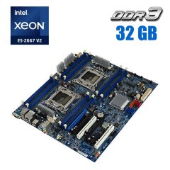 Комплект: Материнская плата Lenovo C30 / LGA2011 / 2x Intel Xeon E5-2660 v2 (10 (20) ядер по 2.2 - 3.0 GHz) / 32 GB DDR3 