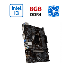 Комплект: Материнская плата MSI H310M Pro-VD Plus / s1151 /  Intel Core i3-8100 (4 ядра по 3.6 GHz) / 8 GB DDR4 + Кулер