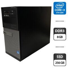 Компьютер Dell OptiPlex 7010 Tower / Intel Core i3-3220 (2 (4) ядра по 3.3 GHz) / 8 GB DDR3 / 256 GB SSD / Intel HD Graphics 2500 / DVD-ROM
