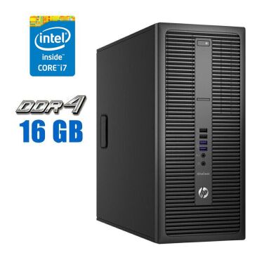 Комп'ютер HP EliteDesk 800 G2 Tower / Intel Core i7-6700 (4 (8) ядра по 3.4 - 4.0 GHz) / 16 GB DDR4 / 120 GB SSD + 500 GB HDD / Intel HD Graphics 530 / DVD-ROM Комп'ютер HP EliteDesk 800 G2 Tower / Intel Core i7-6700 (4 (8) ядра по 3.4 - 4.0 GHz) / 16 GB DDR4 / 120 GB SSD + 500 GB HDD / Intel HD Graphics 530 / DVD-ROM
