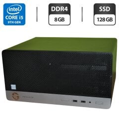 Комп'ютер HP ProDesk 400 G6 Tower / Intel Core i5-9500 (6 ядер по 3.0 - 4.4 GHz) / 8 GB DDR4 / 128 GB SSD / Intel UHD Graphics 630 / DVD-ROM