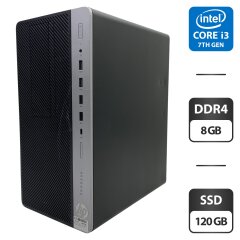 Компьютер HP ProDesk 600 G3 Tower / Intel Core i3-7100 (2 (4) ядра по 3.9 GHz) / 8 GB DDR4 / 120 GB SSD / Intel HD Graphics 630