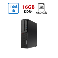 Комп'ютер Lenovo ThinkCentre M720s SFF / Intel Core i5-8400 (6 ядер по 2.8 - 4.0 GHz) / 16 GB DDR4 / 480 GB SSD / Intel UHD Graphics 630
