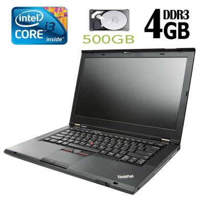 Lenovo T530 / 15'6 / Intel Core i3-3120M (2(4) ядра по 2.50GHz) / 4GB DDR3 / 500GB HDD/ Intel HD Graphics 3000 / HDMI, USB, VGA