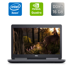 Мобильная рабочая станция Dell Precision 7520 / 15.6" (1920x1080) IPS / Intel Xeon E3-1505M v6 (4 (8) ядра по 3.0 - 4.0 GHz) / 16 GB DDR4 / 128 GB SSD + 500 GB HDD / nVidia Quadro M2200, 4 GB GDDR5, 128-bit / HDMI