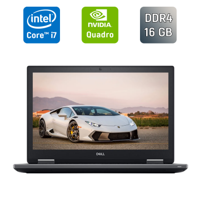 Мобільна робоча станція Dell Precision 7530 / 15.6" (1920x1080) IPS / Intel Core i7-8850H (6 (12) ядра по 2.6 - 4.3 GHz) / 16 GB DDR4 / 512 GB SSD / nVidia Quadro P1000, 4 GB GDDR5, 128-bit / WebCam / HDMI