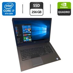 Мобільна робоча станція Dell Precision 7740 / 17.3" (1920x1080) IPS / Intel Core i7-9850H (6 (12) ядер по 2.6 - 4.6 GHz) / 16 GB DDR4 / 256 GB SSD / nVidia Quadro RTX 4000, 8 GB GDDR6, 256-bit / WebCam