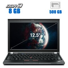 Нетбук Б-класс Lenovo ThinkPad X230i / 12.5" (1366x768) TN / Intel Core i3-3120M (2 (4) ядра по 2.5 GHz) / 8 GB DDR3 / 500 GB HDD / Intel HD Graphics 4000 / WebCam