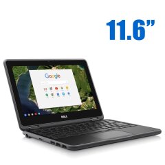 Нетбук Dell Chromebook 11-3180 / 11.6" (1366x768) TN / Intel Celeron N3060 (2 ядра по 1.6 - 2.48 GHz) / 4 GB DDR3 / 16  GB eMMC / Intel HD Graphics 500 / WebCam / Chrome OS
