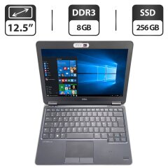 Нетбук Б-клас Dell Latitude E7240 / 12.5" (1366x768) TN / Intel Core i7-4600U (2 (4) ядра по 2.1 - 3.3 GHz) / 8 GB DDR3 / 256 GB SSD / Intel HD Graphics 4400 / WebCam