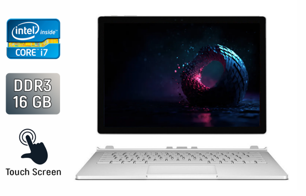 Ноутбук-трансформер Б-класс Microsoft Surface Book 2 / 15" (3240x2160) IPS Touch / Intel Core i7-8650U (4 (8) ядра по 1.9 - 4.2 GHz) / 16 GB DDR3 / 256 GB SSD / nVidia GeForce GTX 1060, 6 GB GDDR5, 192-bit / USB Type-C