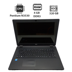 Ноутбук Acer E5-511 / 15.6" (1366x768) TN / Intel Pentium N3530 (4 ядра по 2.16 - 2.58 GHz) / 4 GB DDR3 / 320 GB HDD / Intel HD Graphics / WebCam