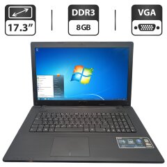 Ноутбук Asus F75A / 17.3'' (1600x900) TN / Intel Pentium B980 (2 ядра по 2.4 GHz) / 8 GB DDR3 / 500 GB HDD / Intel Graphics / WebCam / DVD-ROM