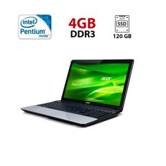 Ноутбук Б-клас Acer Aspire E1-531 / 15.6" (1366x768) TN / Intel Pentium 2020M (2 ядра по 2.4 GHz) / 4 GB DDR3 / 120 GB SSD / Intel HD Graphics for 3rd Generation Intel Processors / WebCam