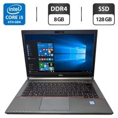 Ноутбук Б-класс Fujitsu LifeBook E746 / 14" (1366x768) TN / Intel Core i5-6200U (2 (4) ядра по 2.3 - 2.8 GHz) / 8 GB DDR4 / 128 GB SSD / Intel HD Graphics 520 / WebCam