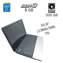 Ноутбук Б клас Acer Aspire E1-531G / 15.6" (1366x768) TN / Intel Core i5-2430M (2 (4) ядра по 2.4 GHz) / 8 GB DDR3 / 500 GB HDD / nVidia GeForce GT 710M, 2 GB DDR3, 64-bit / WebCam