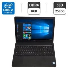 Ноутбук Dell Latitude 3580 / 15.6" (1366x768) TN / Intel Core i5-6300U (2 (4) ядра по 2.4 - 3.0 GHz) / 8 GB DDR4 / 256 GB SSD / Intel HD Graphics 520 / WebCam