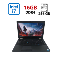 Ноутбук Dell Latitude E5570 / 15.6" (1920x1080) IPS / Intel Core i7-6600U (2 (4) ядра по 2.6 - 3.4 GHz) / 16 GB DDR4 / 256 GB SSD / AMD Radeon R7 M360, 2 GB DDR3, 64-bit / WebCam