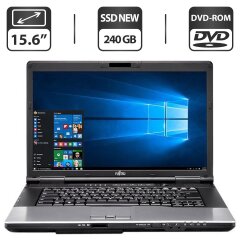 Ноутбук Fujitsu LifeBook E752 / 15.6" (1366x768) TN / Intel Core i5-3210M (2 (4) ядра по 2.5 - 3.1 GHz) / 8 GB DDR3 / 240 GB SSD NEW / Intel HD Graphics 4000 / DVD-ROM + Бездротова мишка у подарунок